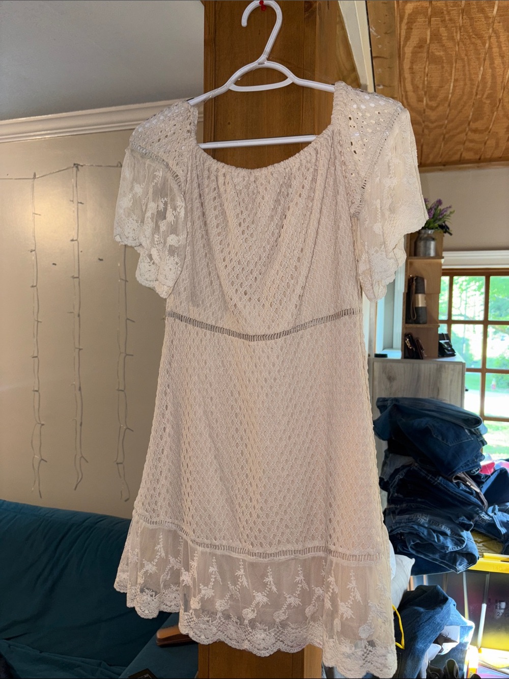 Elle Rae Off The Shoulder Lace Over-Lay Boutique Dress